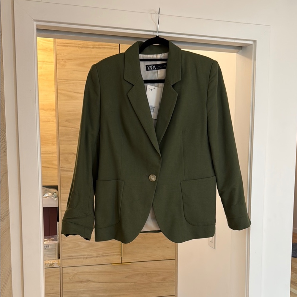 NWT Zara Olive Green Blazer